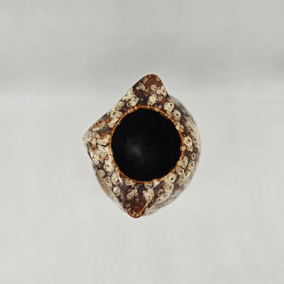 Elegant Expressions by Hosley Ceramic Big Eye Owl Vase Brown Tan Home Decor - Picture 5 of 10